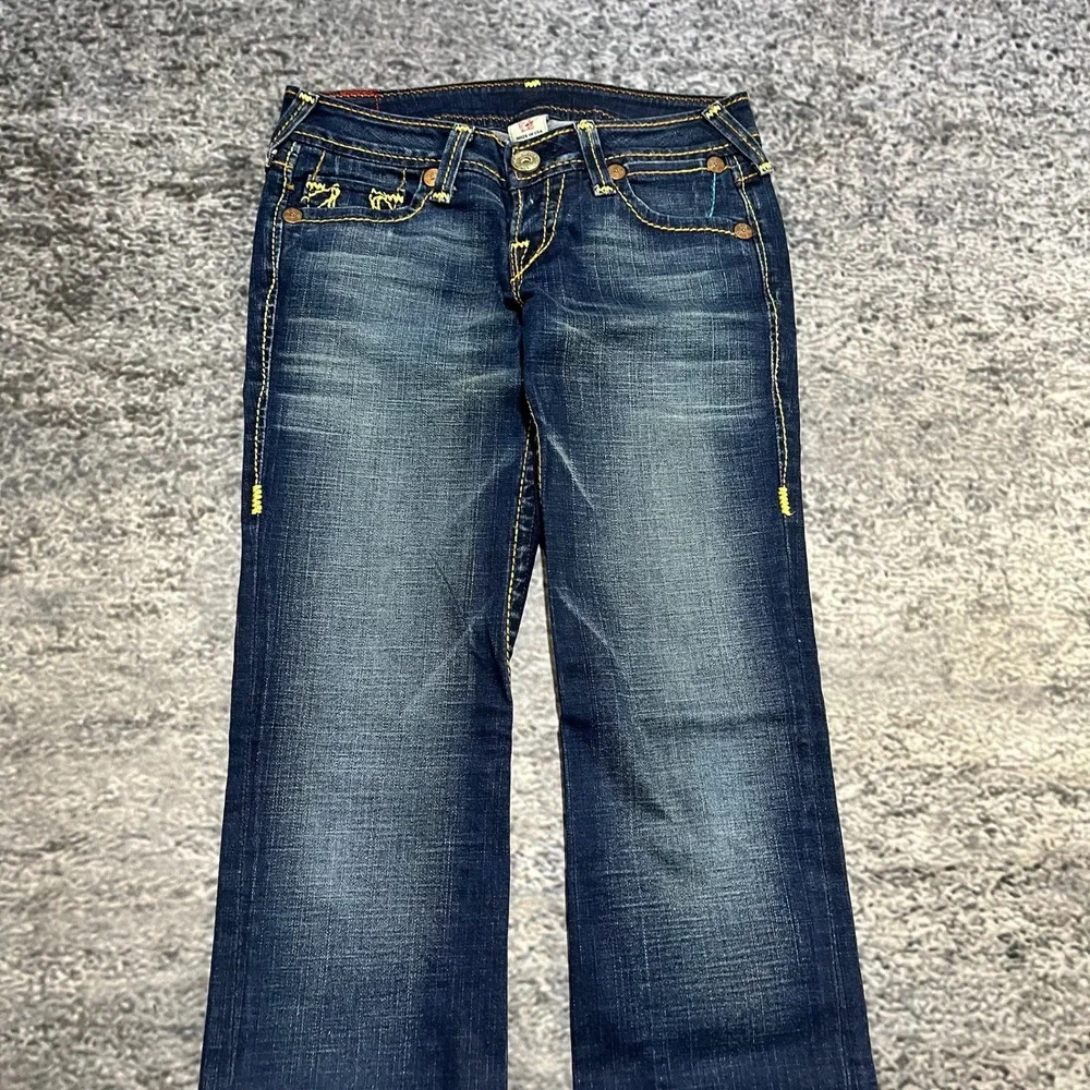 True Religion Johnny Big T Jeans 30x32 Blue Low Rise Straight Y2K Hip-Hop Grunge
